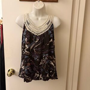 Xhilaration Sleeveless Top with Crochet Detail